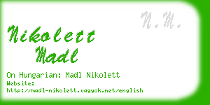 nikolett madl business card